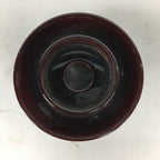 Japanese Buddhist Altar Fitting Buddha Tea Cup Vtg Brown Black Sayuki BU586