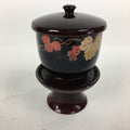 Japanese Buddhist Altar Fitting Buddha Tea Cup Vtg Brown Black Sayuki BU586