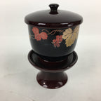 Japanese Buddhist Altar Fitting Buddha Tea Cup Vtg Brown Black Sayuki BU586