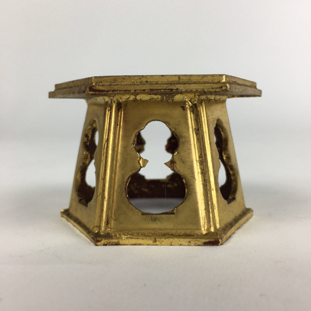 Japanese Buddhist Altar Fitting Bukki Vtg Buddhist Rine Cup Stand BU679
