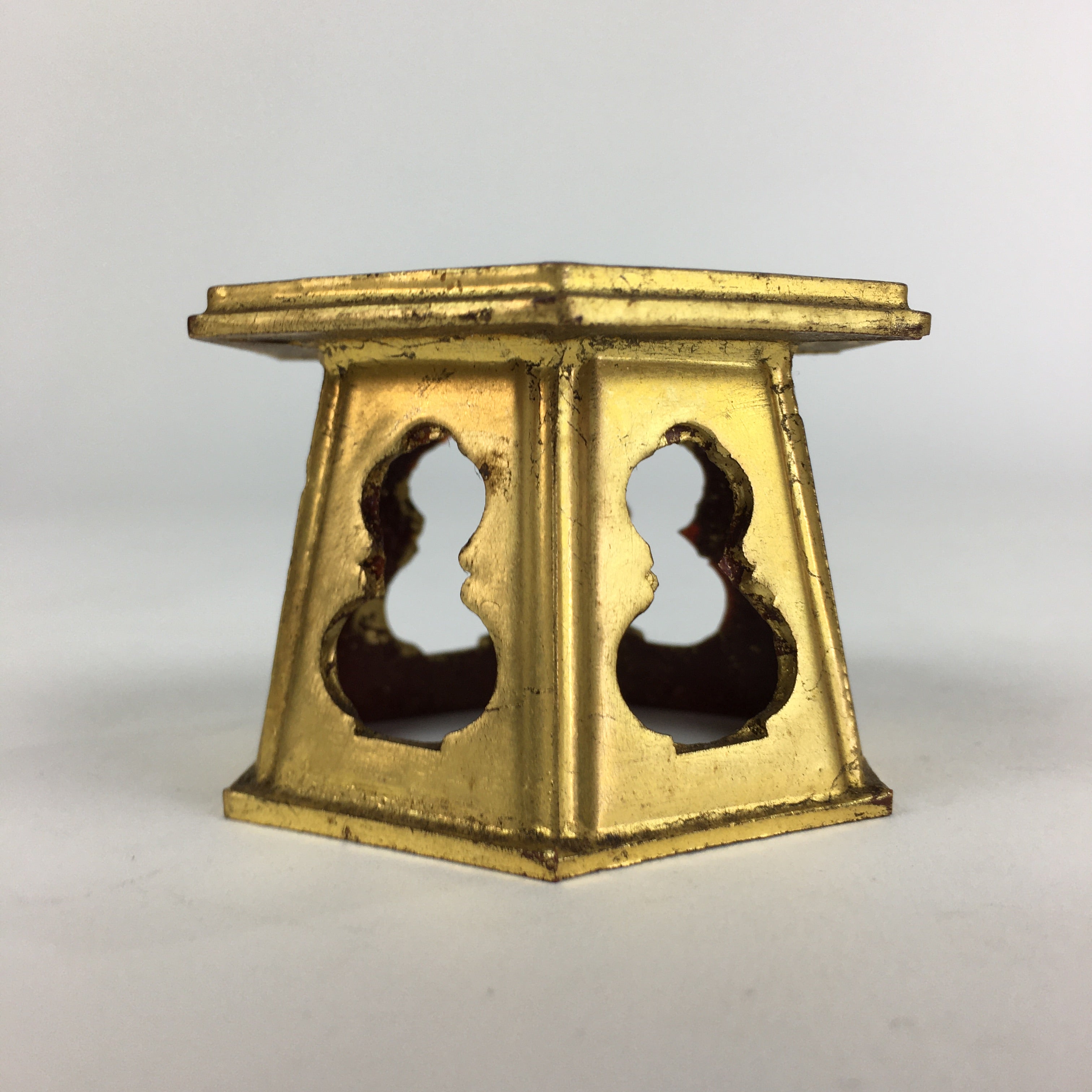 Japanese Buddhist Altar Fitting Bukki Vtg Buddhist Rine Cup Stand BU679