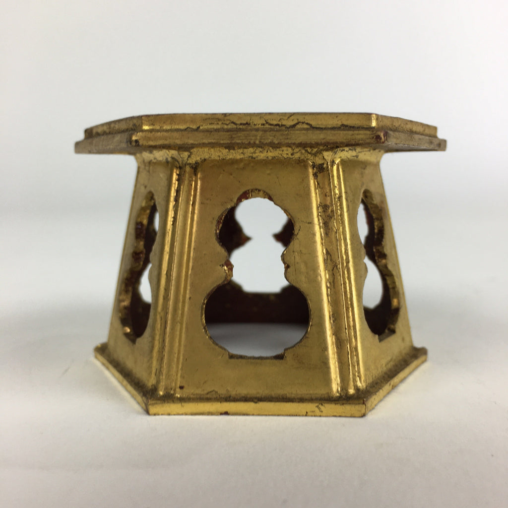 Japanese Buddhist Altar Fitting Bukki Vtg Buddhist Rine Cup Stand BU679