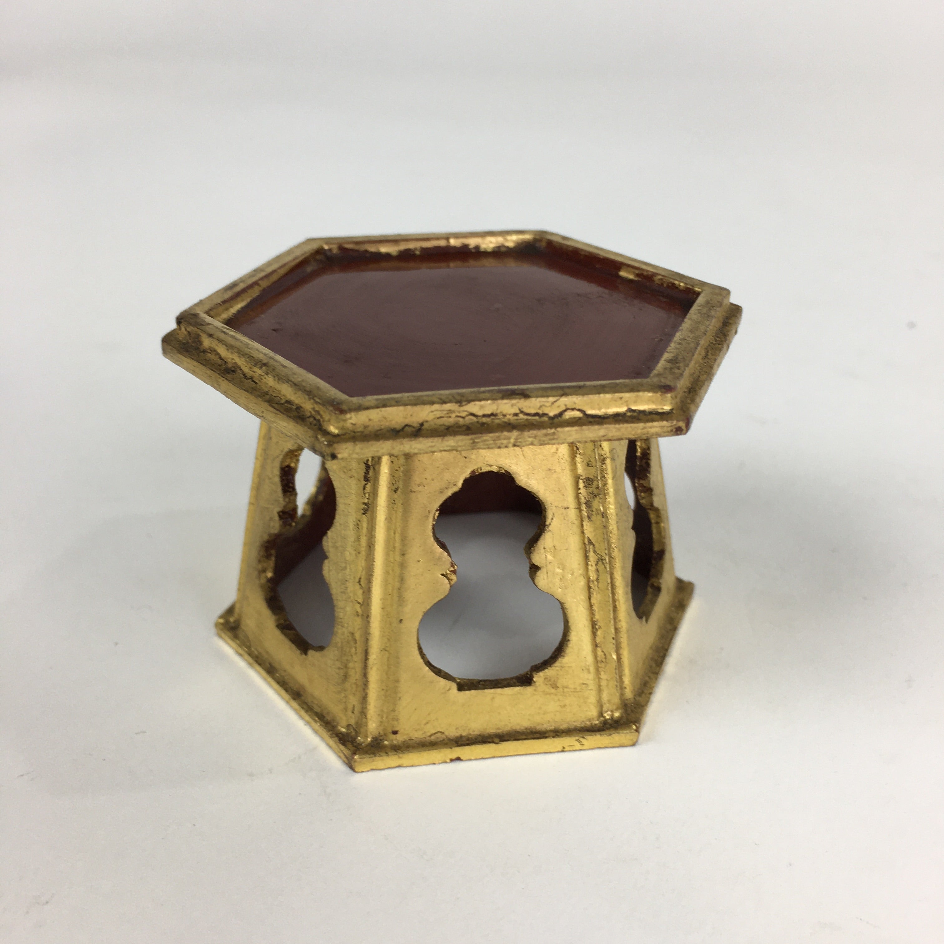 Japanese Buddhist Altar Fitting Bukki Vtg Buddhist Rine Cup Stand BU679