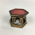 Japanese Buddhist Altar Fitting Bukki Vtg Wood Lacquered Rice Cup Stand BU680