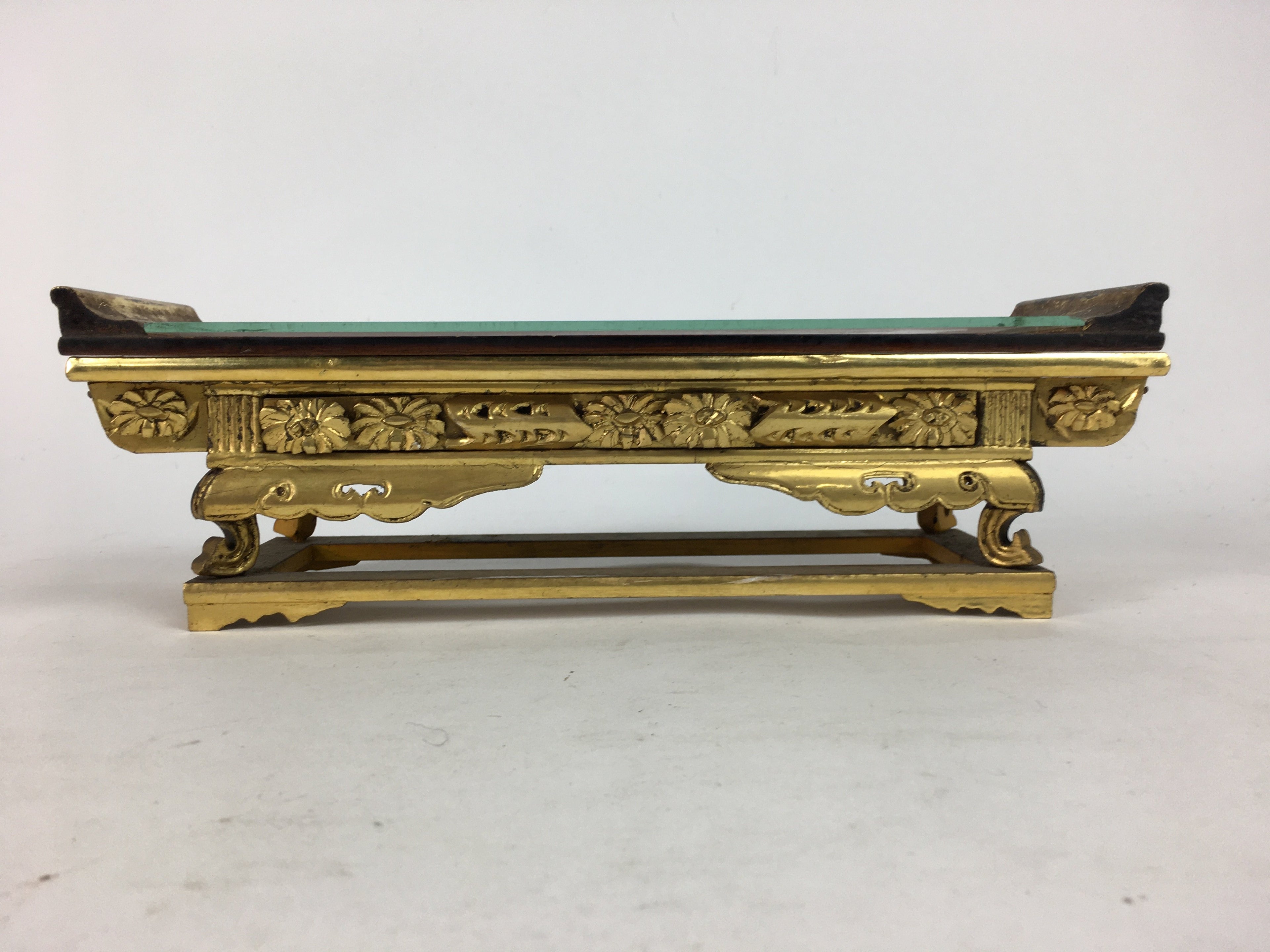 Japanese Buddhist Altar Fitting Butsugu Vtg Wood Lacquer Offering Table BU472