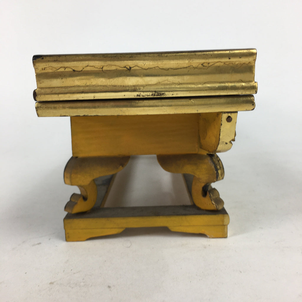 Japanese Buddhist Altar Fitting Butsugu Vtg Wood Lacquer Offering Table BU472