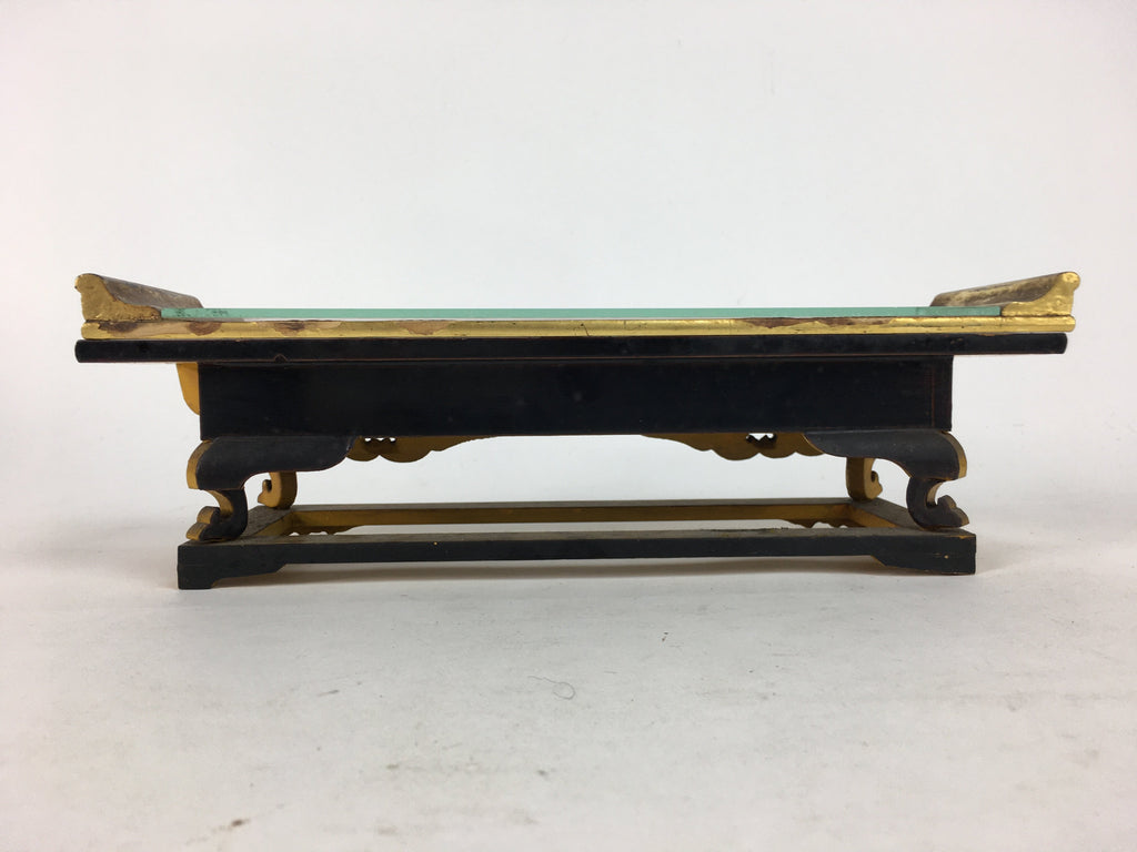 Japanese Buddhist Altar Fitting Butsugu Vtg Wood Lacquer Offering Table BU472