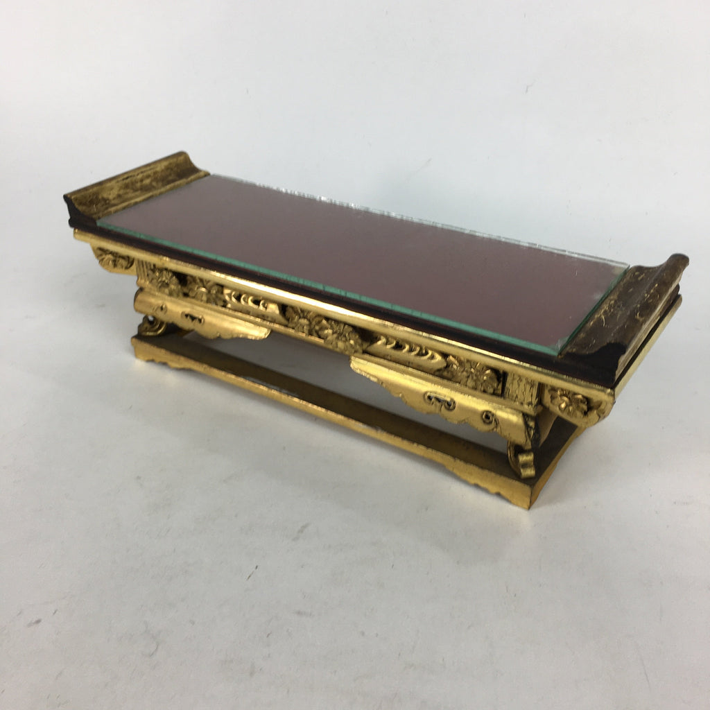 Japanese Buddhist Altar Fitting Butsugu Vtg Wood Lacquer Offering Table BU472