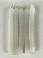 Japanese Buddhist Altar Fitting Candle Set Vtg Namu-Shakyamunibutsu White BU825