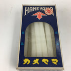 Japanese Buddhist Altar Fitting Candle Set Vtg White Kameyama Rosoku BU583