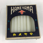 Japanese Buddhist Altar Fitting Candle Set Vtg White Kameyama Rosoku BU584