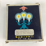 Japanese Buddhist Altar Fitting Candle Set Vtg White Kameyama Rosoku BU584