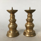 Japanese Buddhist Altar Fitting Candle Stand Pair Vtg Brass Butsudan B307