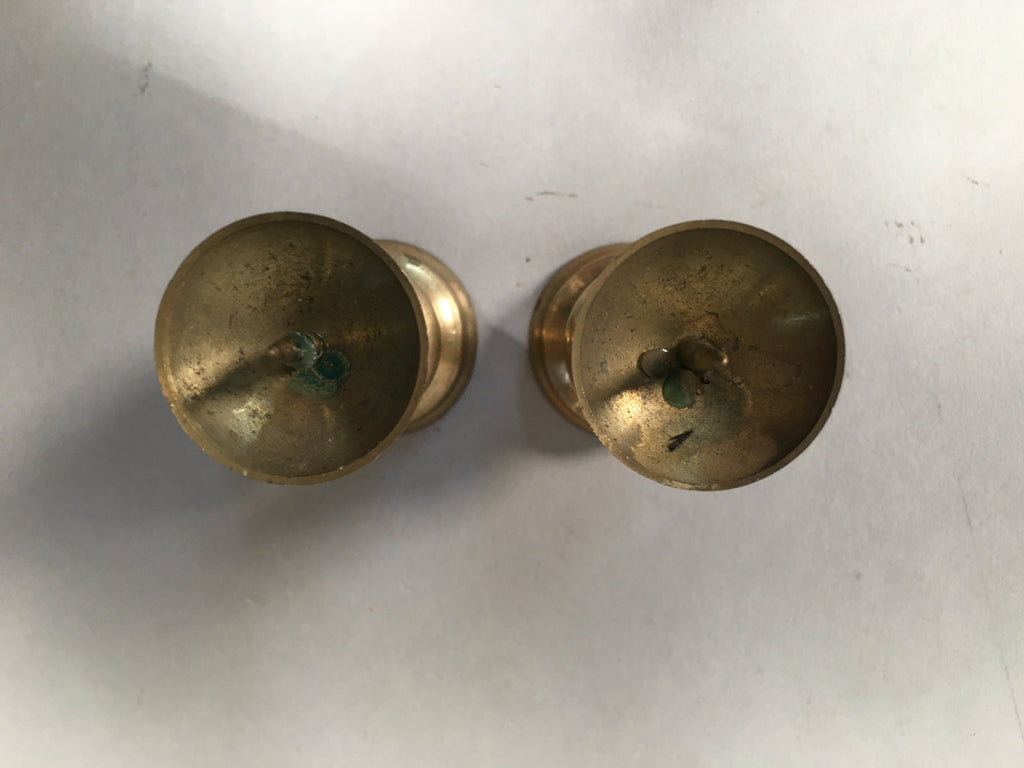 Japanese Buddhist Altar Fitting Candle Stand Pair Vtg Brass Butsudan B307
