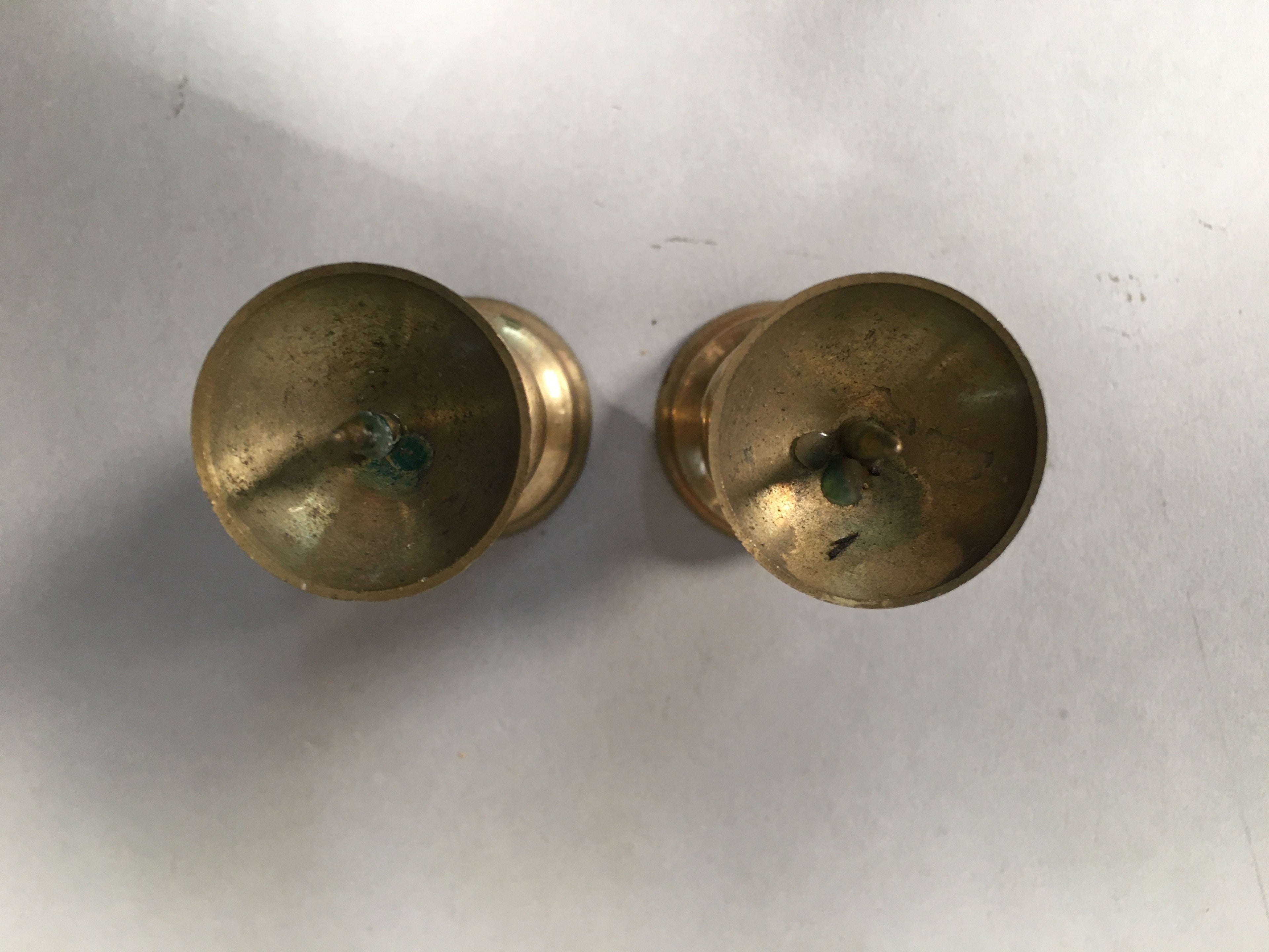 Japanese Buddhist Altar Fitting Candle Stand Pair Vtg Brass Butsudan B307