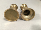 Japanese Buddhist Altar Fitting Candle Stand Pair Vtg Brass Butsudan B307