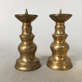 Japanese Buddhist Altar Fitting Candle Stand Pair Vtg Brass Butsudan B307