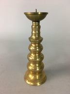 Japanese Buddhist Altar Fitting Candle Stand Vtg Brass Shokudai Butsudan BU105