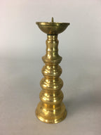 Japanese Buddhist Altar Fitting Candle Stand Vtg Brass Shokudai Butsudan BU105
