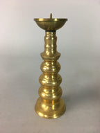 Japanese Buddhist Altar Fitting Candle Stand Vtg Brass Shokudai Butsudan BU105