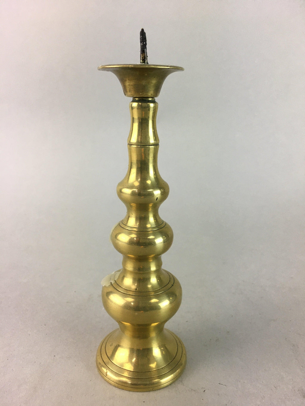 Japanese Buddhist Altar Fitting Candle Stand Vtg Brass Shokudai Butsudan BU180