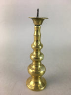 Japanese Buddhist Altar Fitting Candle Stand Vtg Brass Shokudai Butsudan BU180