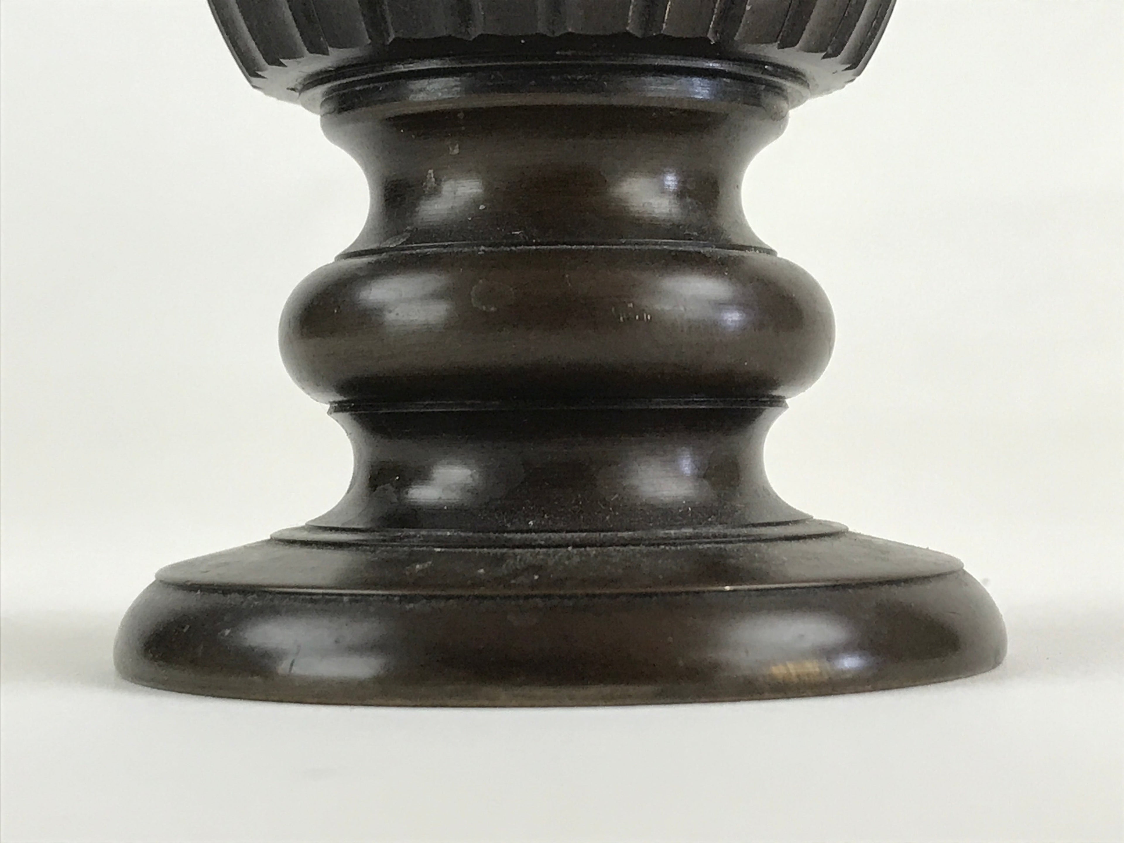 Japanese Buddhist Altar Fitting Candle Stand Vtg Copper Shokudai Butsudan BU912