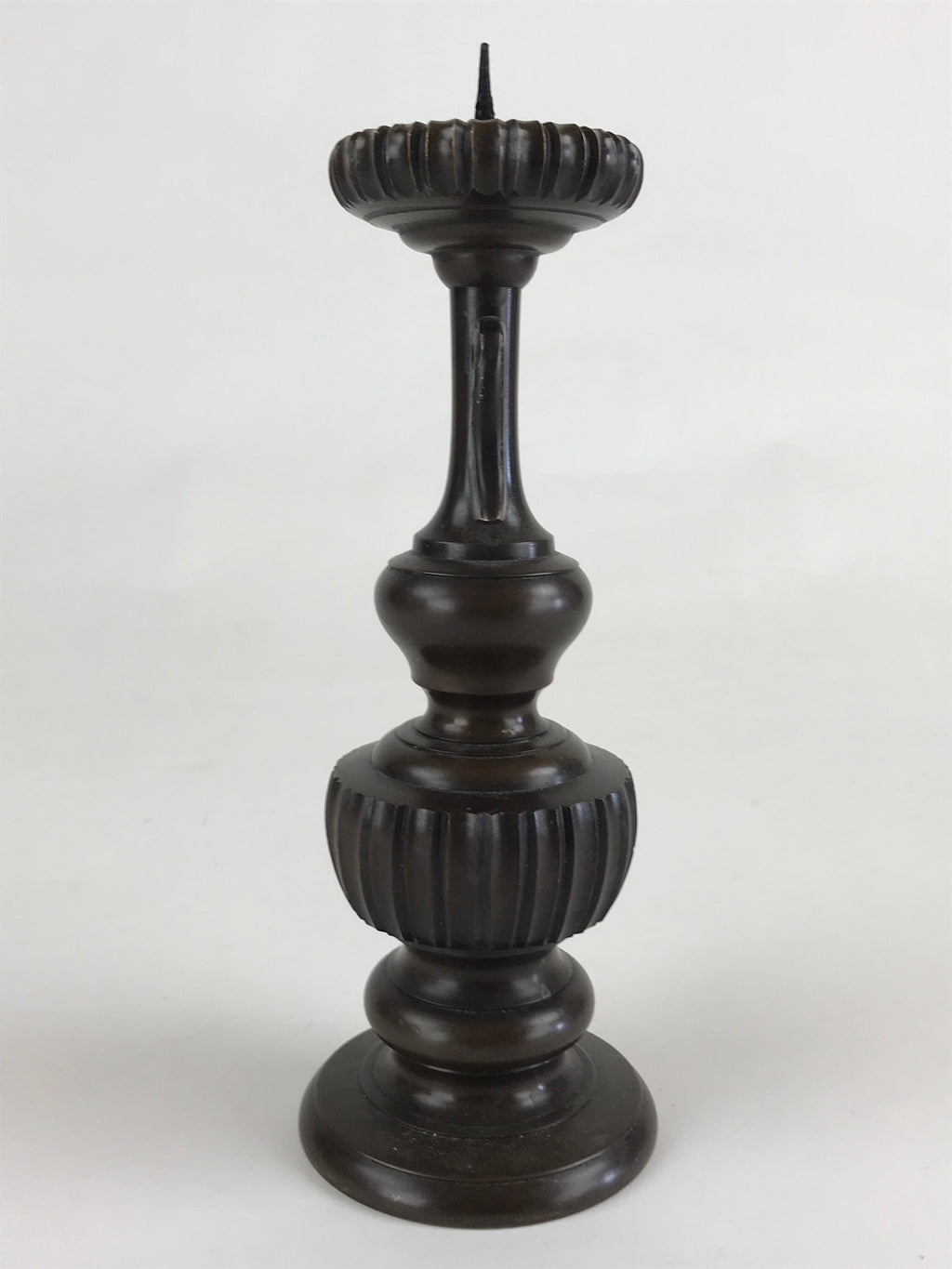 Japanese Buddhist Altar Fitting Candle Stand Vtg Copper Shokudai Butsudan BU912