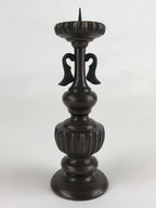 Japanese Buddhist Altar Fitting Candle Stand Vtg Copper Shokudai Butsudan BU912