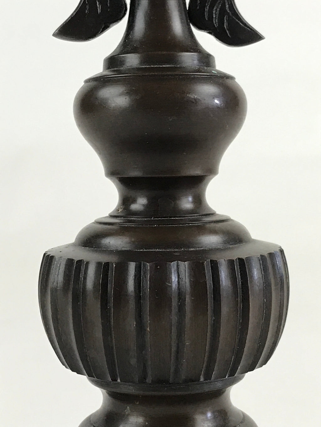 Japanese Buddhist Altar Fitting Candle Stand Vtg Copper Shokudai Butsudan BU912