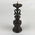 Japanese Buddhist Altar Fitting Candle Stand Vtg Copper Shokudai Butsudan BU912