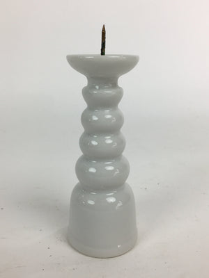 Japanese Buddhist Altar Fitting Candle Stand Vtg Porcelain Shokudai Butsudan BU5