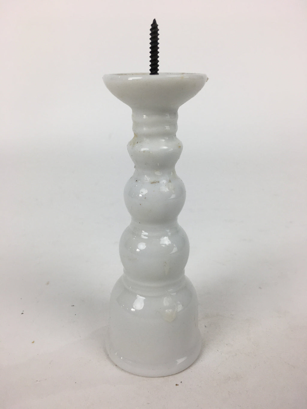 Japanese Buddhist Altar Fitting Candle Stand Vtg Porcelain Shokudai Butsudan BU6