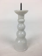 Japanese Buddhist Altar Fitting Candle Stand Vtg Porcelain Shokudai Butsudan BU6