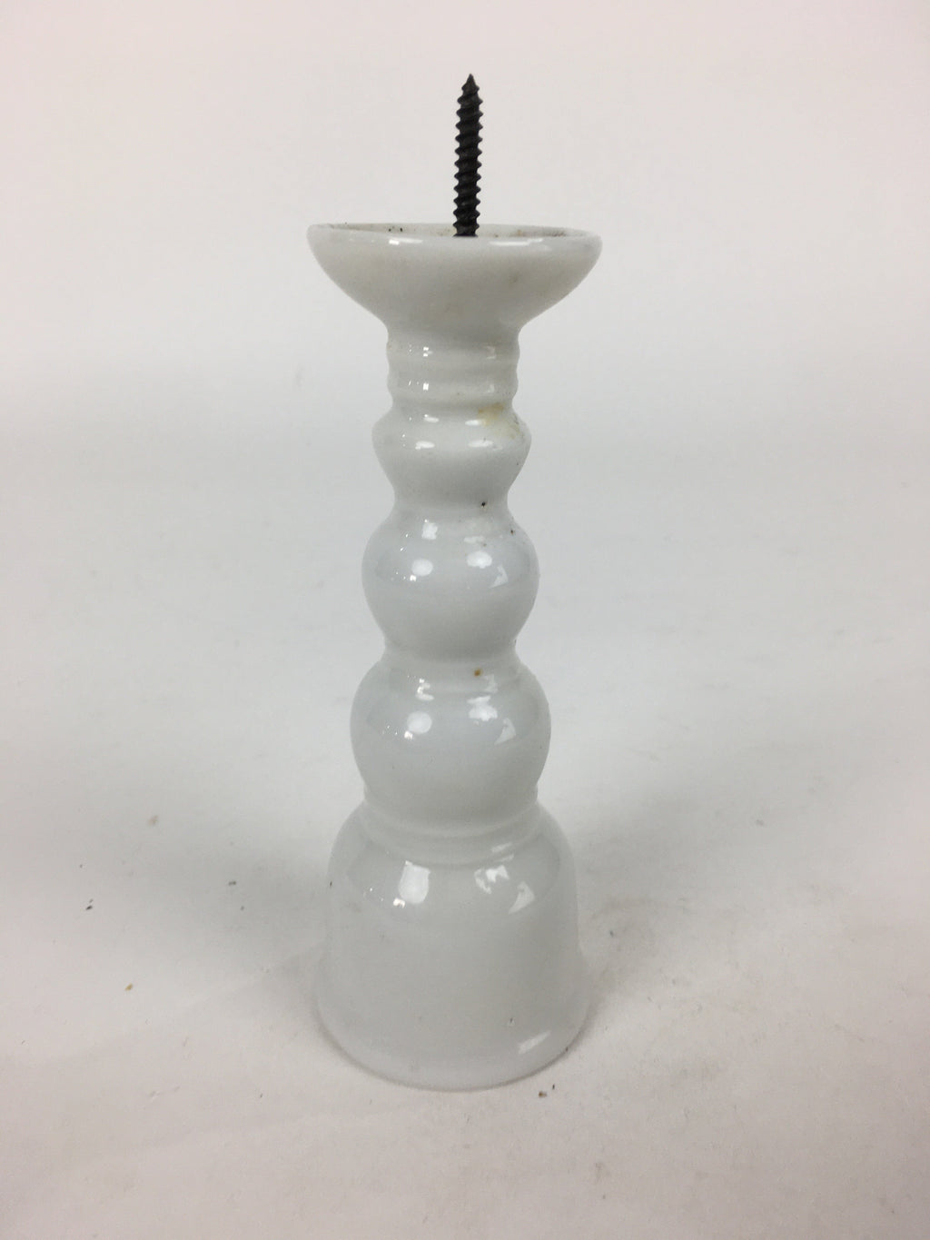 Japanese Buddhist Altar Fitting Candle Stand Vtg Porcelain Shokudai Butsudan BU6