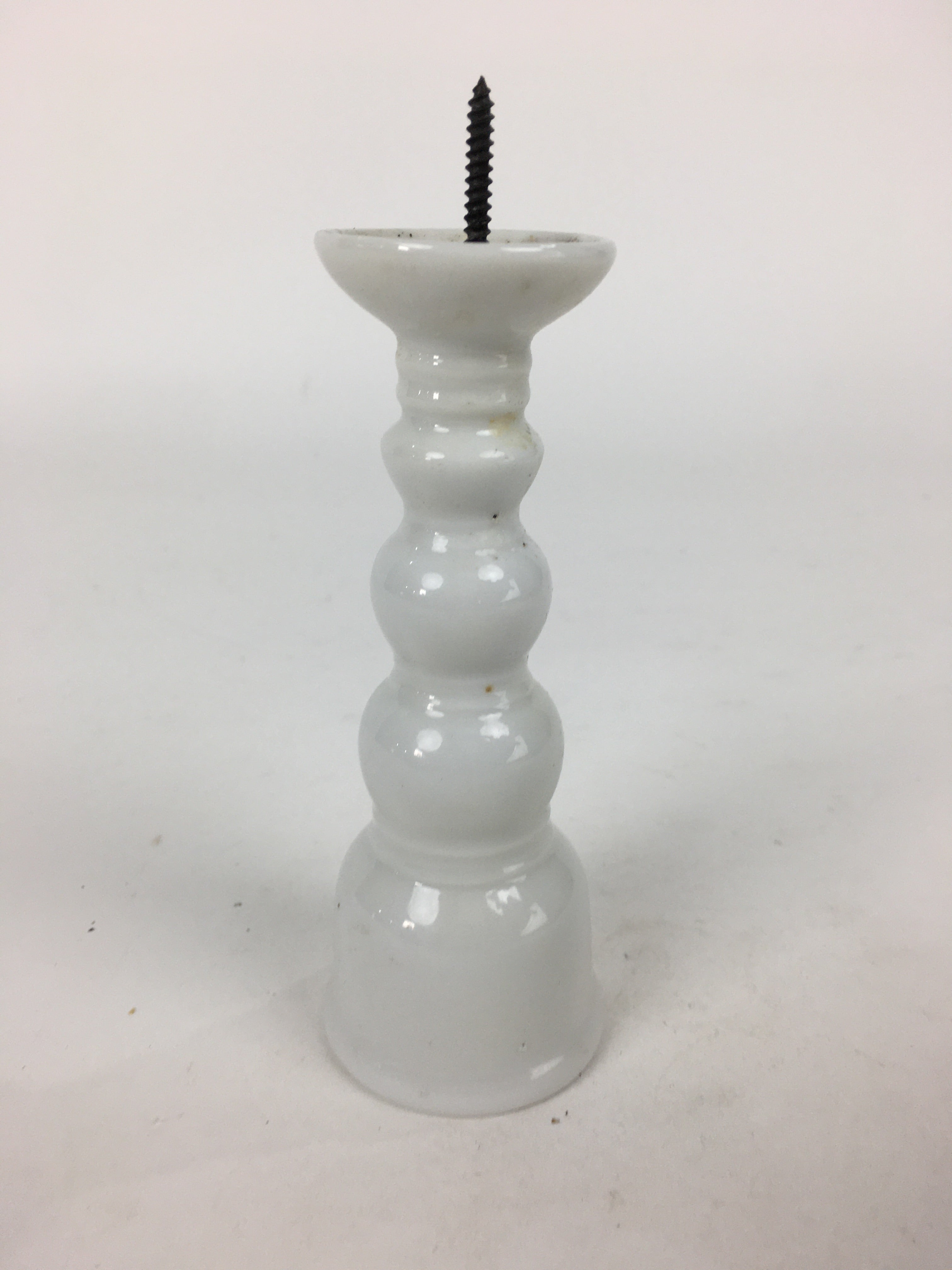 Japanese Buddhist Altar Fitting Candle Stand Vtg Porcelain Shokudai Butsudan BU6
