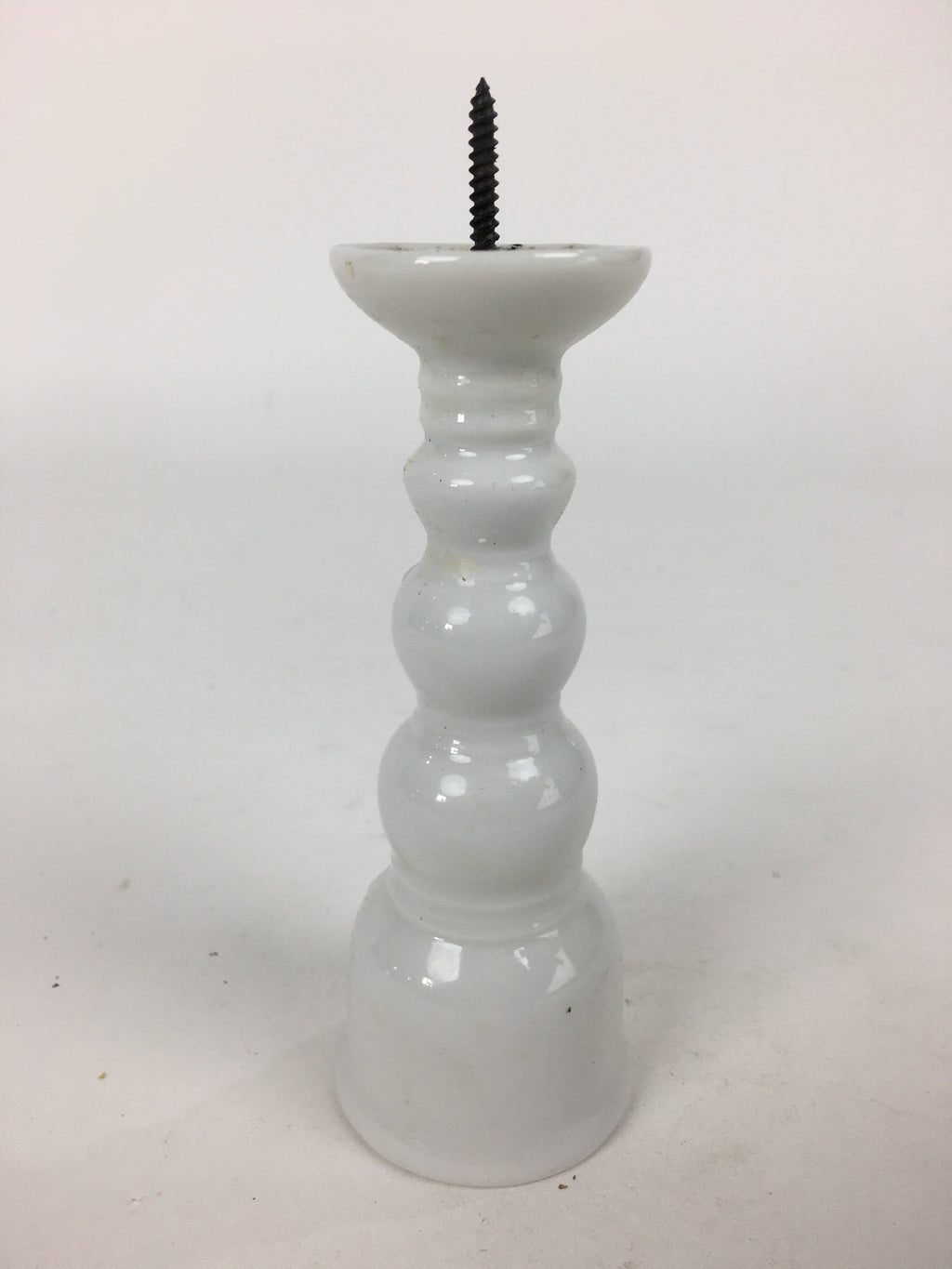 Japanese Buddhist Altar Fitting Candle Stand Vtg Porcelain Shokudai Butsudan BU6