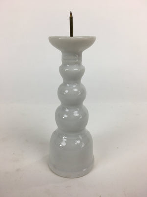 Japanese Buddhist Altar Fitting Candle Stand Vtg Porcelain Shokudai Butsudan QT1