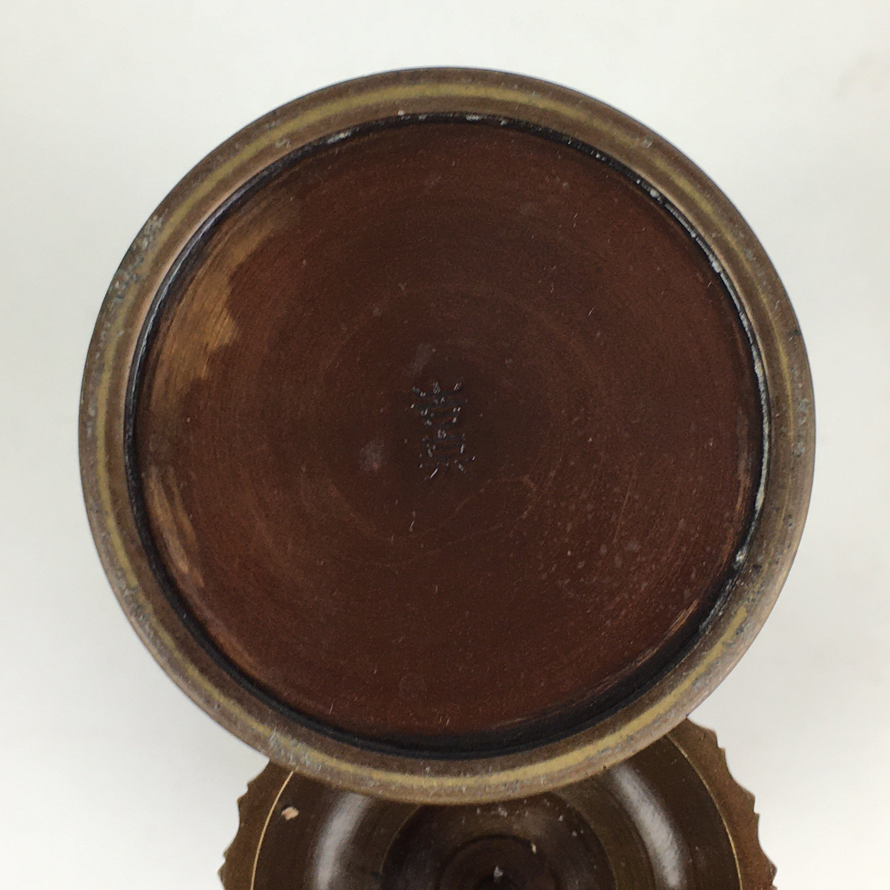 Japanese Buddhist Altar Fitting Copper Candle Stand set Vtg Shokudai BU654