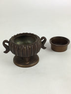 Japanese Buddhist Altar Fitting Copper Incense Burner Vtg Koro Butsudan BU656