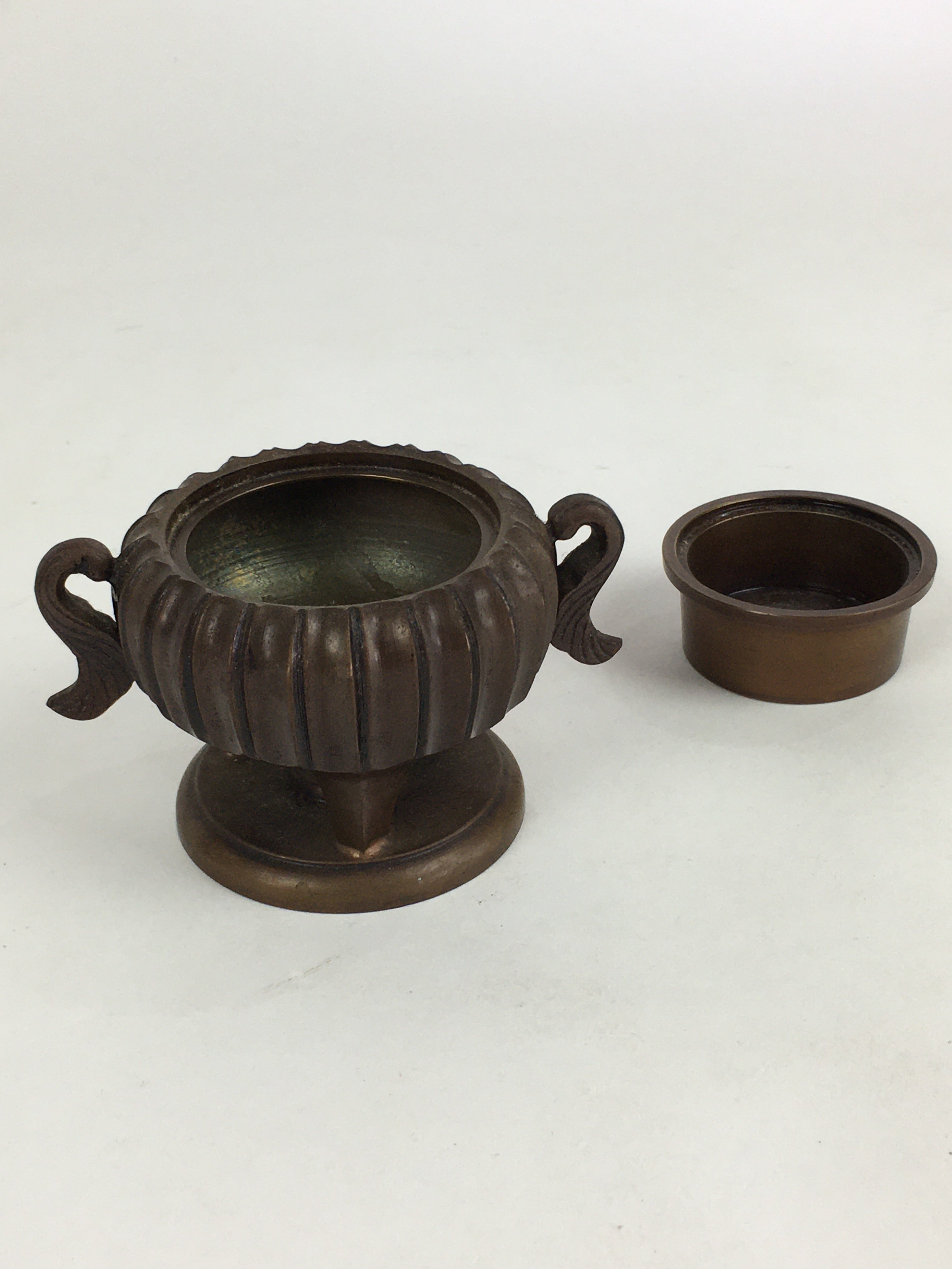 Japanese Buddhist Altar Fitting Copper Incense Burner Vtg Koro Butsudan BU656
