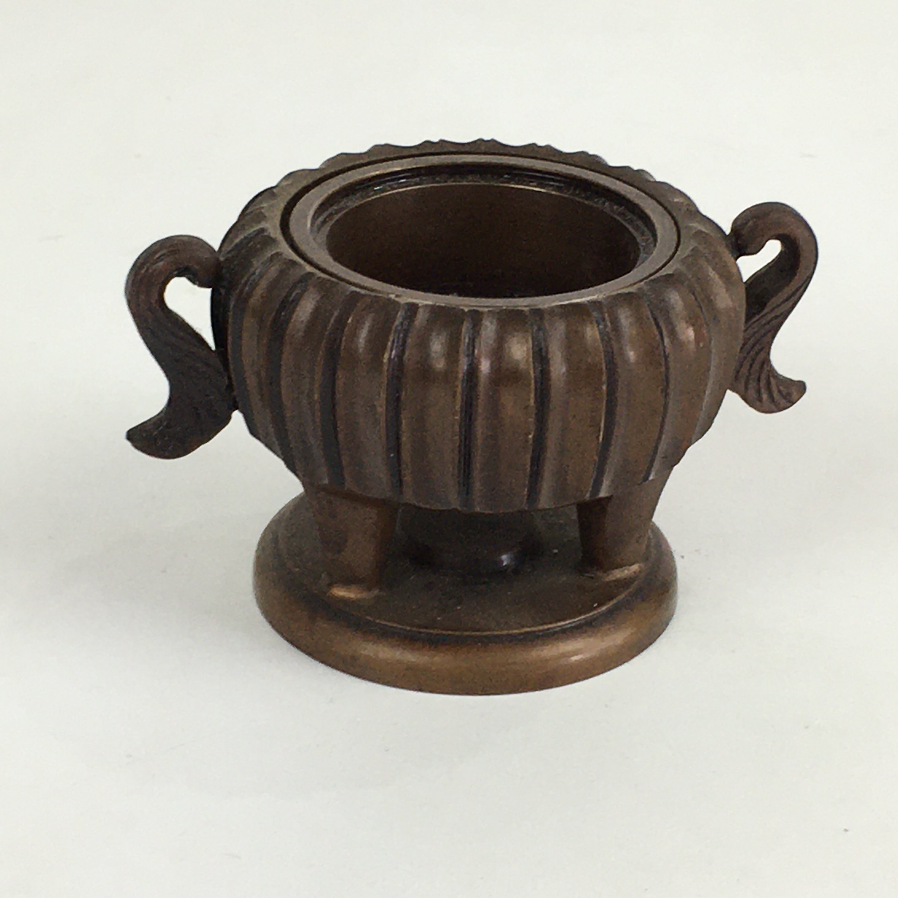 Japanese Buddhist Altar Fitting Copper Incense Burner Vtg Koro Butsudan BU656