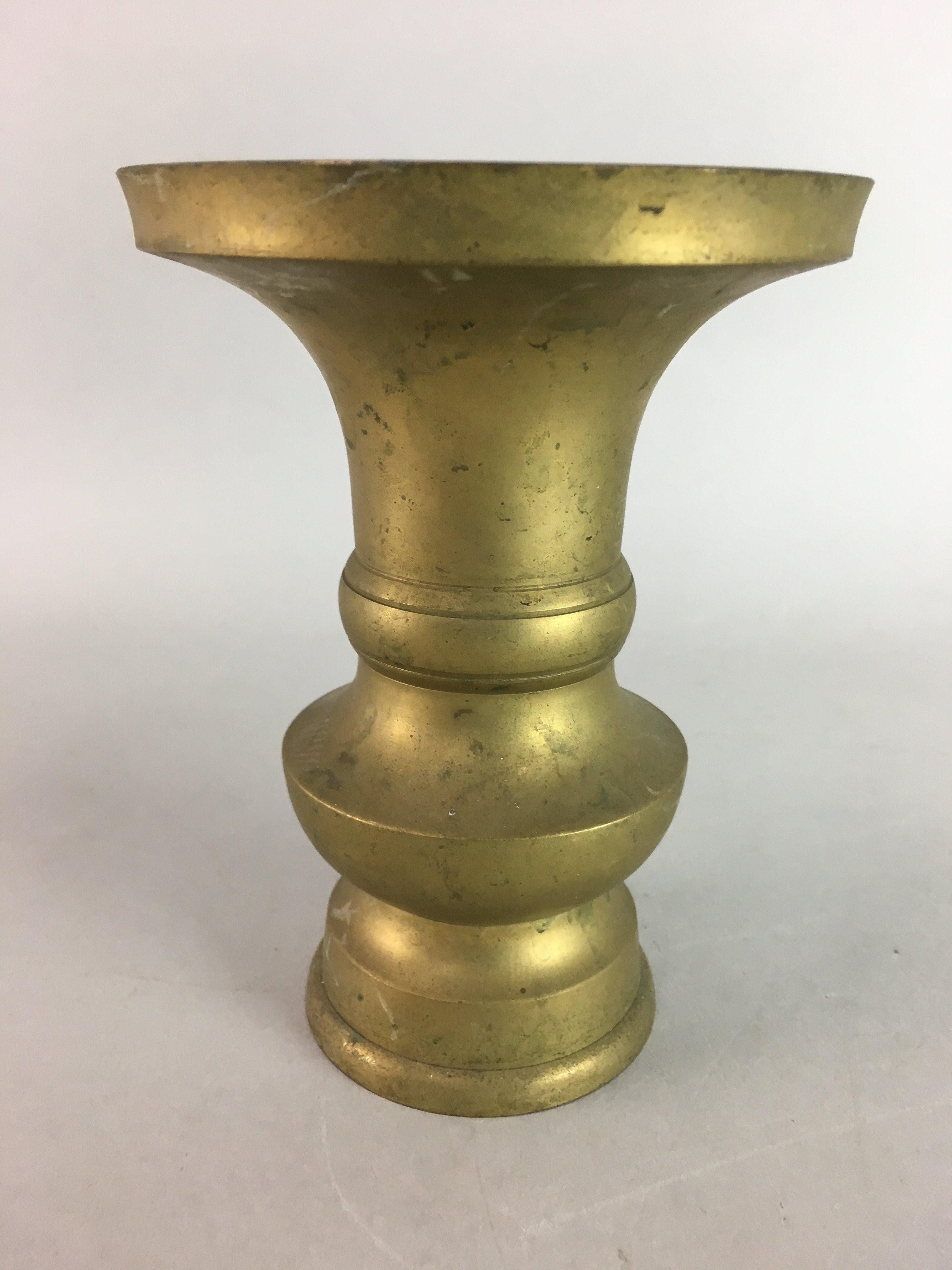 Japanese Buddhist Altar Fitting Flower Stand Vase Vtg Brass Butsudan B906