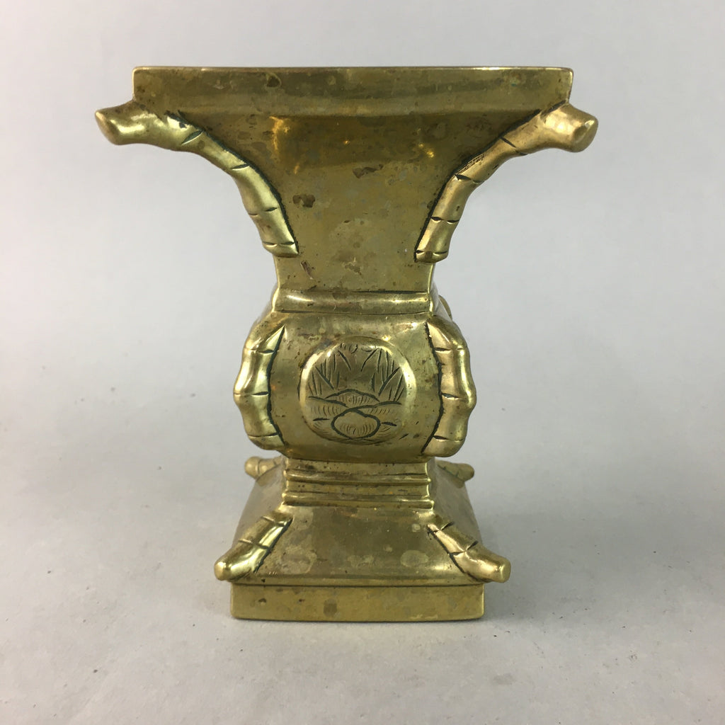 Japanese Buddhist Altar Fitting Flower Stand Vase Vtg Brass Butsudan BU173