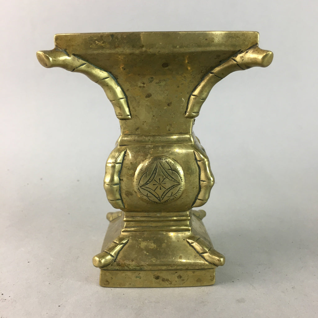 Japanese Buddhist Altar Fitting Flower Stand Vase Vtg Brass Butsudan BU173