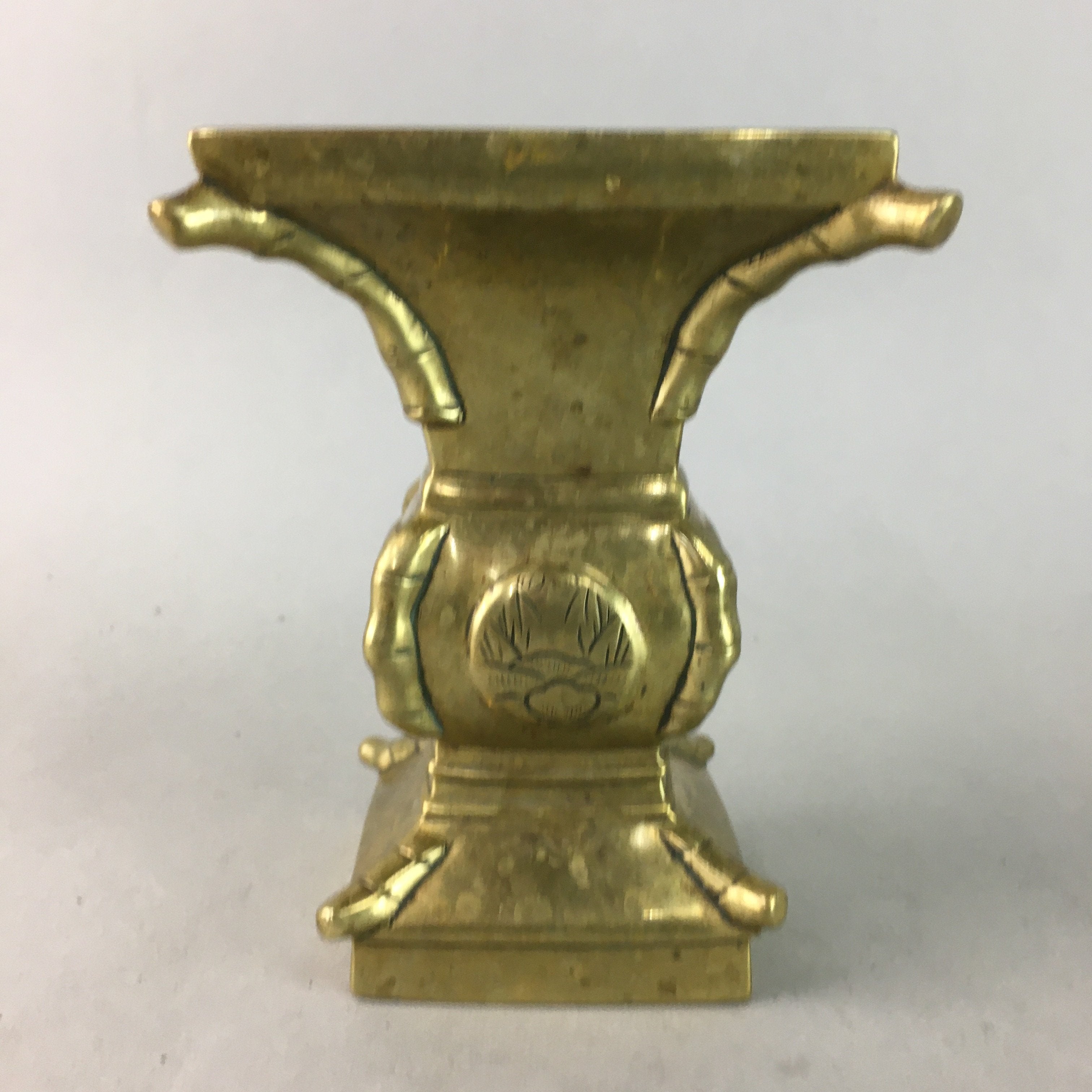 Japanese Buddhist Altar Fitting Flower Stand Vase Vtg Brass Butsudan BU173