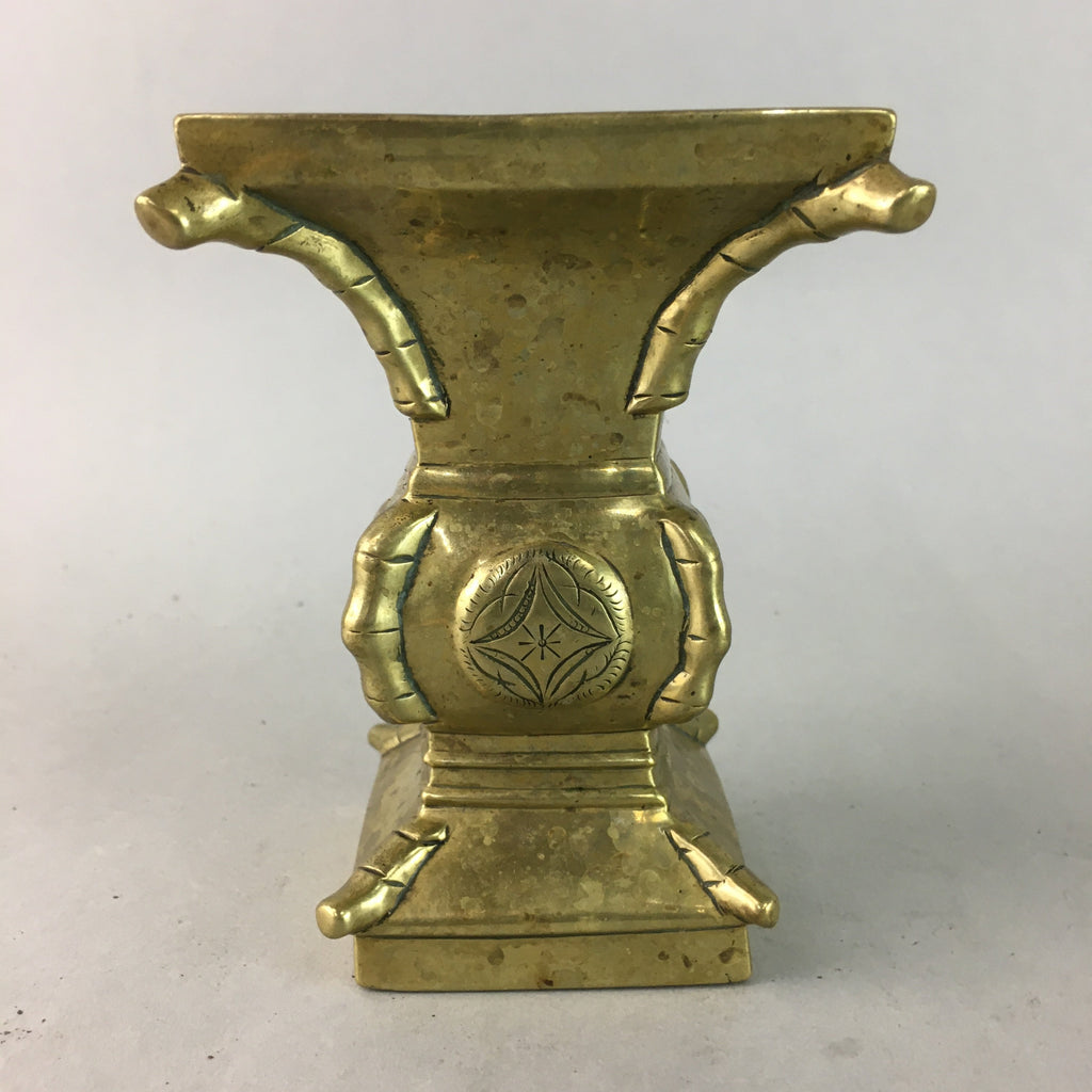 Japanese Buddhist Altar Fitting Flower Stand Vase Vtg Brass Butsudan BU173