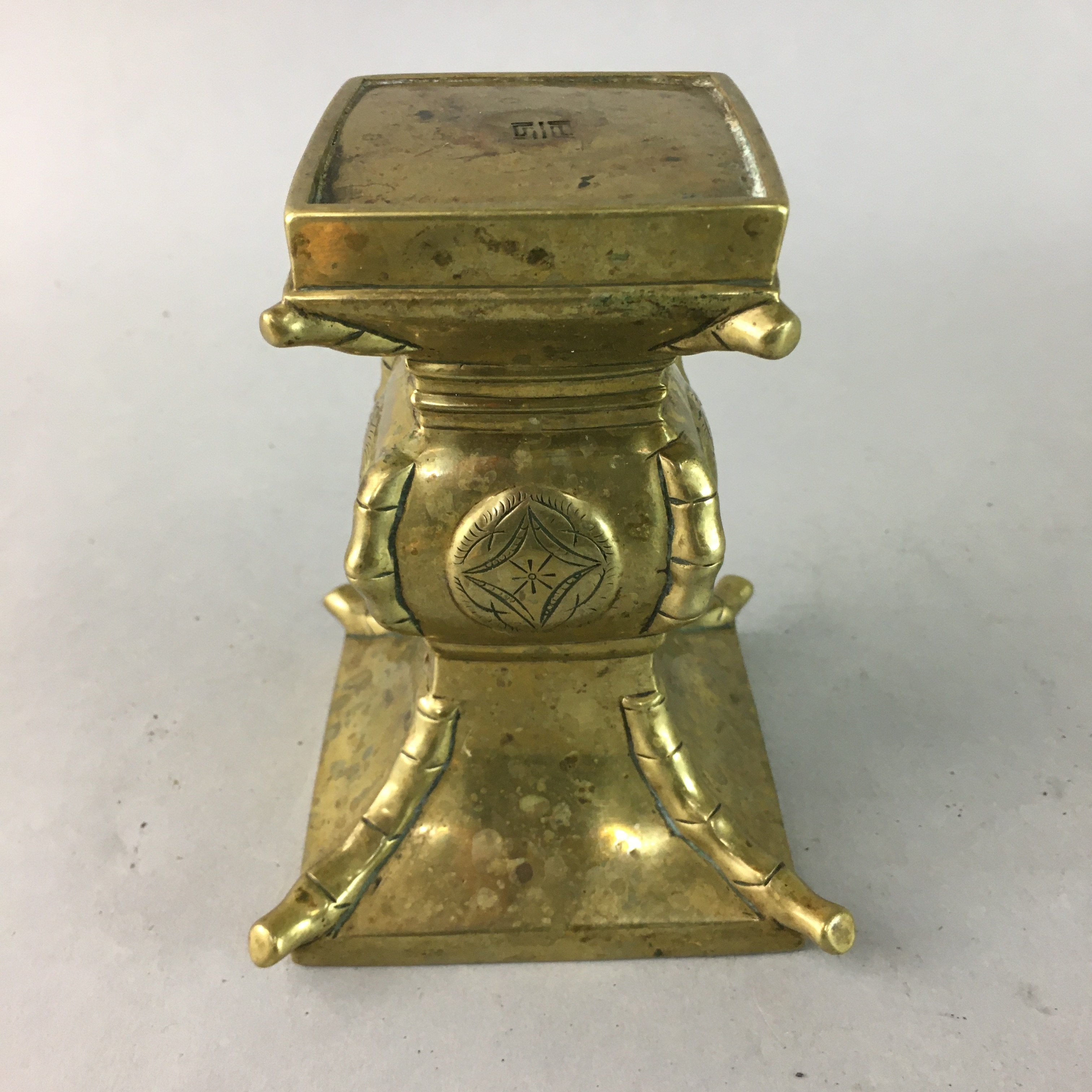 Japanese Buddhist Altar Fitting Flower Stand Vase Vtg Brass Butsudan BU173