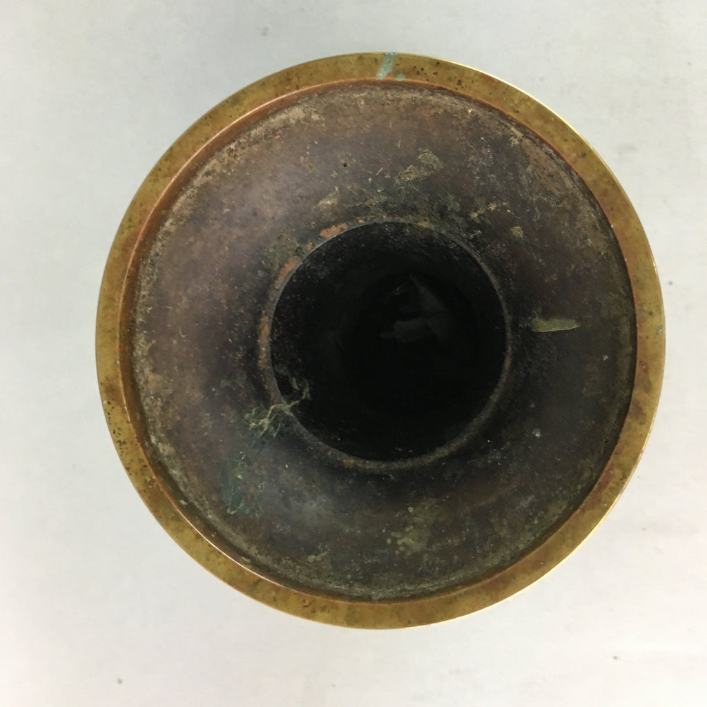 Japanese Buddhist Altar Fitting Flower Stand Vase Vtg Brass Butsudan BU176