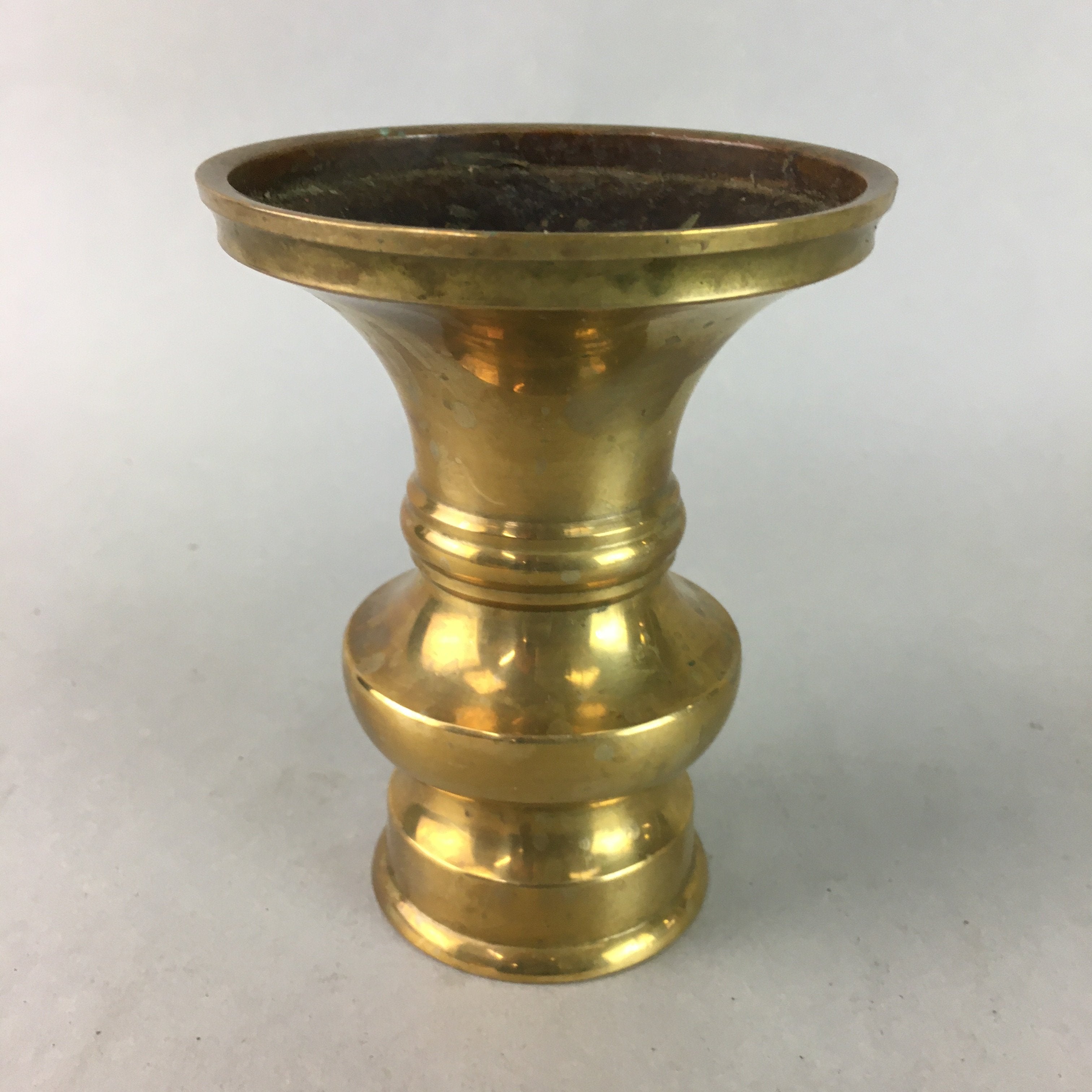 Japanese Buddhist Altar Fitting Flower Stand Vase Vtg Brass Butsudan BU176